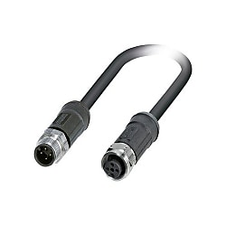 Sensor / actuator connector (pre-fab) M12 Plug, straight, Socket, straight 1681525