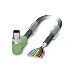 Sensor / Actuator cable SAC-12P, Plug angled