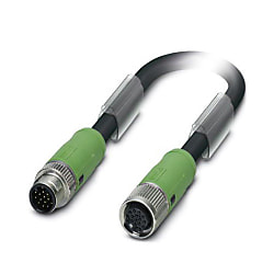 Sensor / actuator cable SAC-17 P, Plug straight
