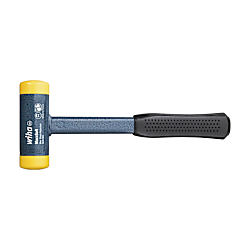 Soft-Faced Hammer Dead-Blow, Medium Hard with Steel Tube Handle, Round Hammer Face