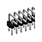 Connecteur mâle ,2 mm