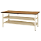 Work Table 300 Series (Fixed H740 mm with Full Surface Two Level Shelves)