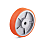 Polyurethane wheel, approx. 95 ° Shore A PUZG-080-36-36-G15