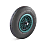 Air wheel with plastic rim, groove profile LRK4-300-100-75-G25-PR4-SCHWARZ