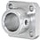 Shaft holders / guided round flange, square flange, two-sided flattened round flange / one-piece