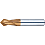 TS coated carbide chamfering end mill, 2-flute / short model