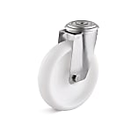 Stainless steel swivel Castors with back hole and polyamide wheel