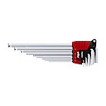Wiha Jeu de clés mâles en étui ErgoStar Six pans à tête sphérique MagicRing® 9 pcs, chromées mat