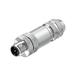 Connettore maschio in acciaio inox M12