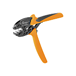 Utensile per crimpatura, capicorda con terminali a filo con / senza collari in plastica, crimpatura con rientranza