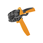Utensile per crimpatura, capicorda con terminali a filo con / senza collari in plastica, crimpatura quadrata