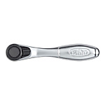 Wiha Cricchetto per inserti 90 mm con rotella, Esagono testa, 1/4" in blister
