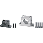Shaft holders / T-shape / two-piece / wide version