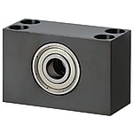 Bearing housings / block shape / counterbore / double deep groove ball bearing / steel / black oxided, nickel-plated