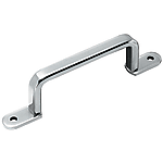 Handgriffe / quadratische U-Form / rostfreier Stahl, Stahl / poliert / Durchgangsbohrung