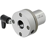 Linear ball bearings / round flange / steel / Single, double bush / Clamping lever