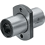 Linear ball bearings / flange selectable (central) / steel / double bush