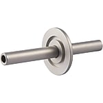 Fittings für Vakuumrohrleitungen / NW-Flansch x Rohr aus rostfreiem Stahl / Doppeldüse