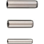 Zylinderstifte mit Innengewinde / Abflachung, abgerundet, gefast, Innengewinde / Innegewinde / Stahl, rostfreier Stahl