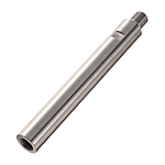 Linear shafts / material selectable / treatment selectable / stepped on one side / external thread / internal thread / undercut / flat / radial bore 