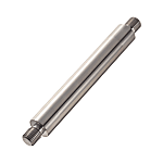 Linear shafts / material selectable / treatment selectable / stepped on both sides / external thread / undercut