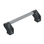 Offset Pull Handles with Mounting Plates / Aluminum Tube