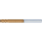TSC series carbide radius end mill, 4-flute, 45° spiral / short, long neck model