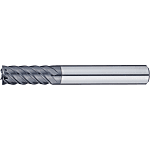 XAC series carbide high-helical end mill, for high-hardness steel machining, multi-blade, 45° torsion / regular model