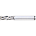 Powdered High-Speed Steel Roughing End Mill, Short, Center Cut / Non-Coated Model