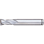Powdered High-Speed Steel Square End Mill, 2-Flute, Short / Non-Coated Model