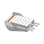Scharnierkettenförderer / Rollenübergang / D 30 mm rechts / links angetrieben an Umlenkung / EURO-flex 195