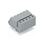 1-conductor female plug, angled, Snap-in mounting feet 731