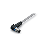 Sensor / actuator data cable (pre-fab) M12 Plug, right angle