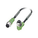 Sensor- / Aktor-Steckverbinder, konfektioniert M12 Stecker gerade, Buchse, gewinkelt