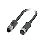 Sensor / actuator connector (pre-fab) M12 Plug, straight, Socket, straight