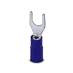 Fork-type cable lug, blue, 1.5 - 2.5 mm²