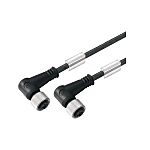 Sensor-Actuator Adaptor Cable (Assembled), Connecting Line, M12 / M12, Twin Cabling, Pin, Straight, 2X Socket, Straight