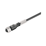Sensor-Actuator Cable (Assembled), One End without Connector, M12