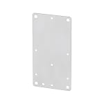 Mounting Plate (Housing), Prepunched, Stainless Steel 1.4301 (304), Untreated, Silver