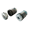Balg-Kupplungen / KB1P / Korpus: Aluminium / DIN 6885 / Balg: rostfreier Stahl / Gewindestiftklemmung, Passfeder DIN 6885, axial steckbar
