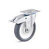 Swivel Castors with double stop and thermoplastic wheel
