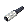 Connettore maschio tondo (configurazione libera), femmina, dritto, M16