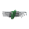Wiha Set di chiavi a brugola in supporto ProStar, Stubby, testa sferica, argento titanio