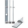 Umlenkeinsätze / rostfreier Stahl / Durchflussbohrung, einseitige Trennplatte