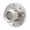 Shaft holders / Circular flange, two-sided flattened circular flange / one-piece / high wall thickness