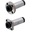 Linear ball bearings / flange selectable / steel / double bush / lubricating