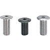 Flat head screws / hexagon socket / steel, stainless steel
