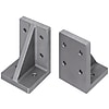 Angle brackets / unmachined, through bore, parallel pin bore / aluminium