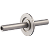 Fittings für Vakuumrohrleitungen / NW-Flansch x Rohr aus rostfreiem Stahl / Doppeldüse