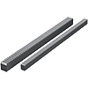 Zahnstangen / geradverzahnt / Modul 1-3 / L nominal 300-500mm / Lochbild wählbar / geschliffen / induktiv gehärtet / Stahl